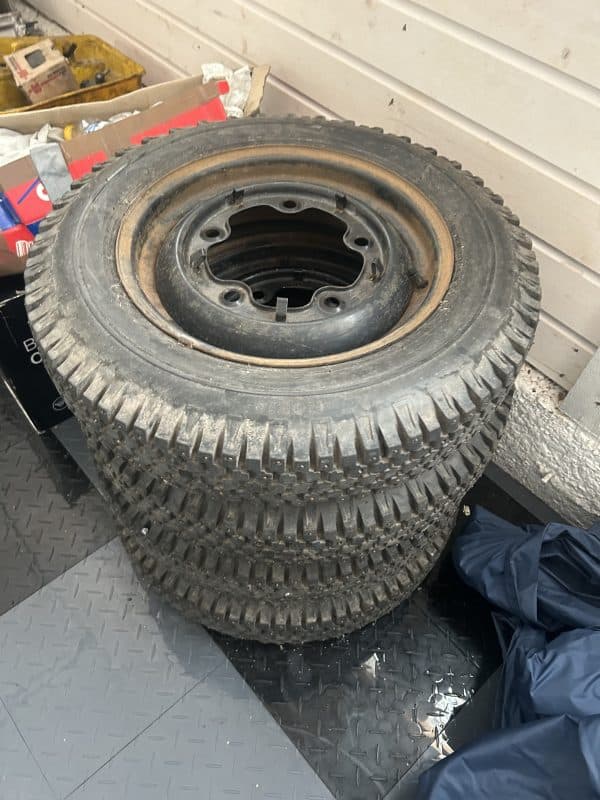 Volkswagen Beetle studded winter wheels