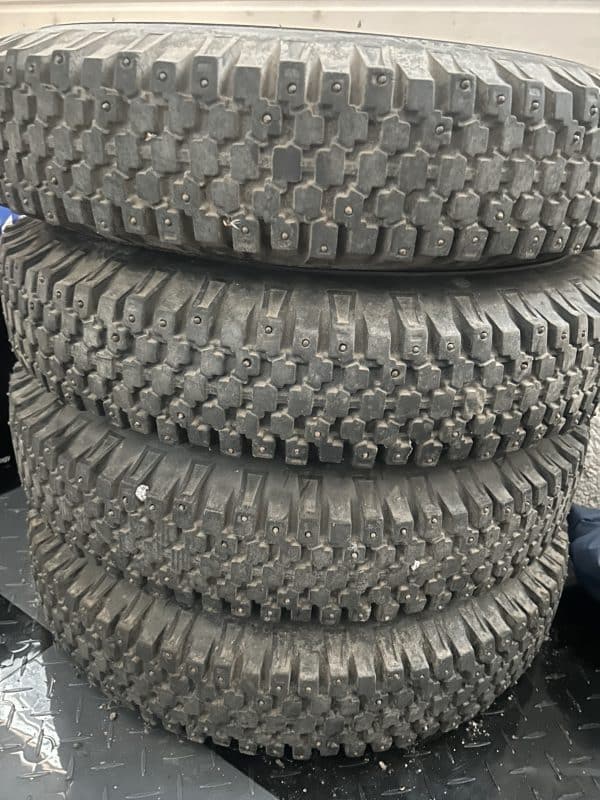 Volkswagen Beetle studded winter wheels